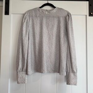 MAISON D'AMELIE Paris‎ Floral Print Long Sleeve Blouse Size XL